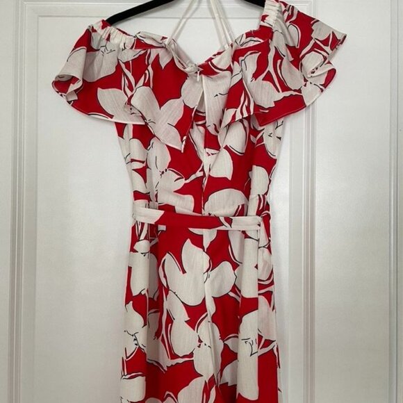 Elevenses Red & White Floral Jumpsuit - Picture 7 of 10